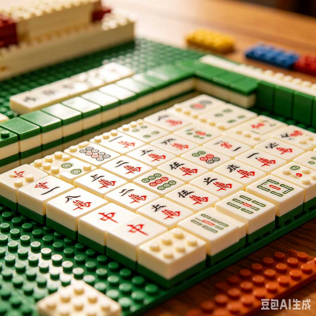 vivid color print mahjong set