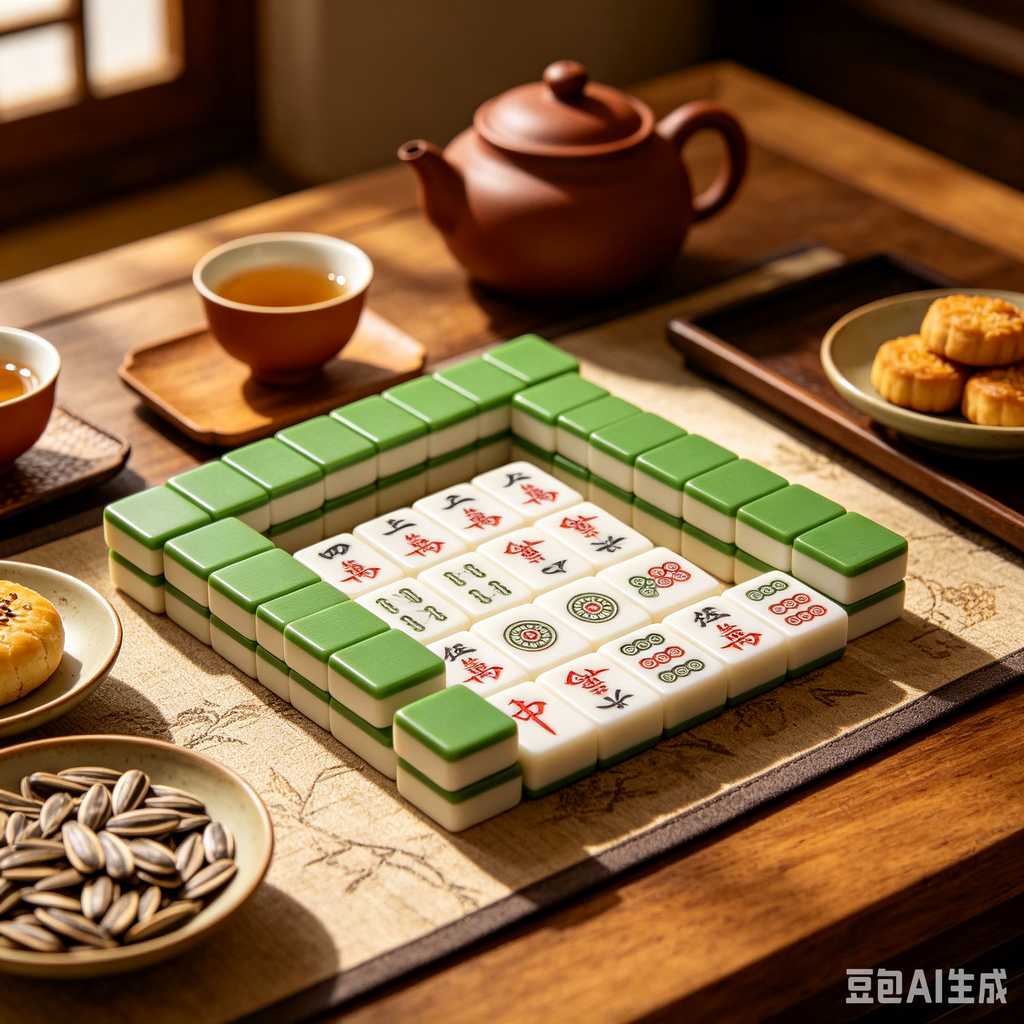 unique text mahjong tiles design